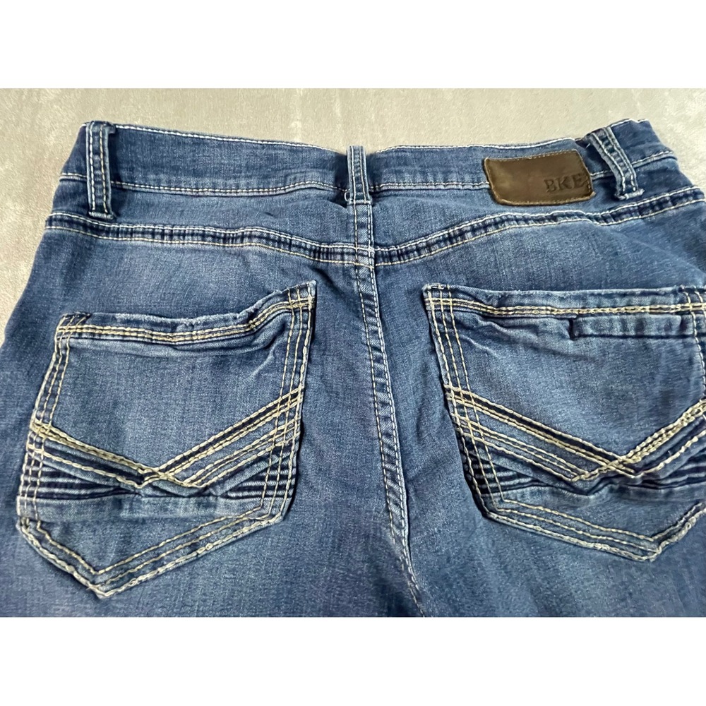 BKE Bootleg Jeans Women 33X29 Bootcut Contrast Stitch Moto Pocket Denim Pants - Picture 15 of 16